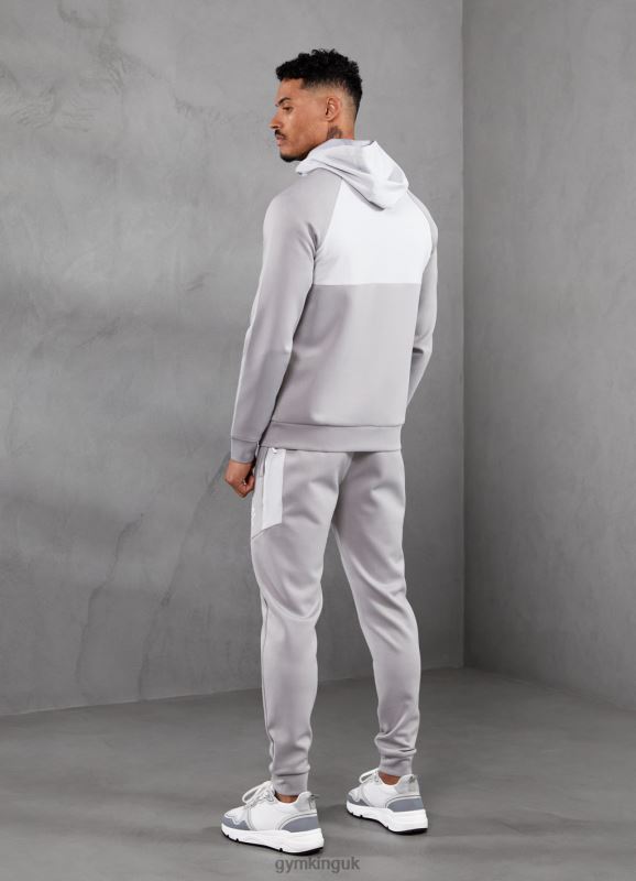 Gym King Ripstop Panel F/Z Hood Shadow Grey Men Clothing J2PFB270