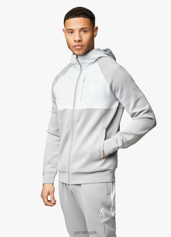 Gym King Ripstop Panel F/Z Hood Shadow Grey Men Clothing J2PFB270