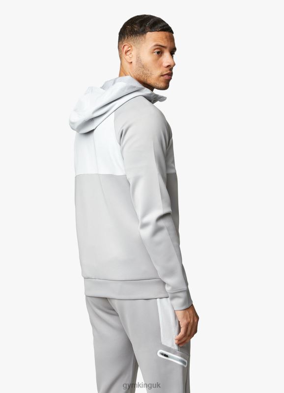 Gym King Ripstop Panel F/Z Hood Shadow Grey Men Clothing J2PFB270