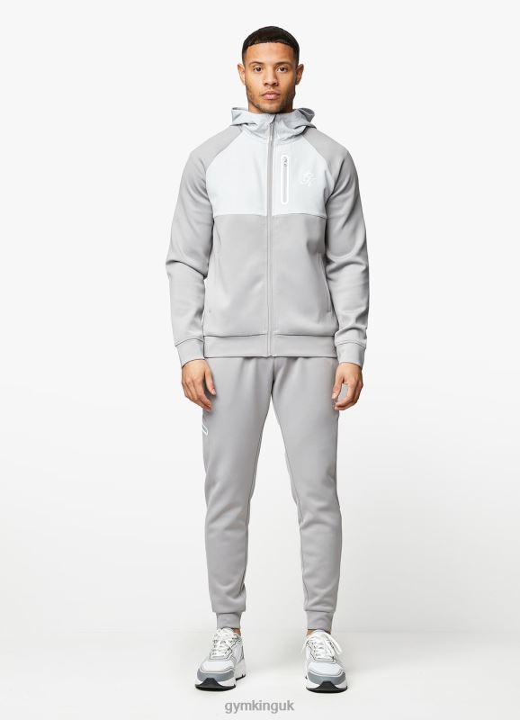 Gym King Ripstop Panel F/Z Hood Shadow Grey Men Clothing J2PFB270
