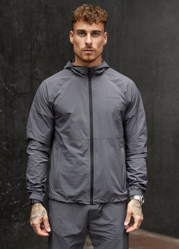 Gym King Utility Woven Hood Graphite Men Clothing J2PFB264