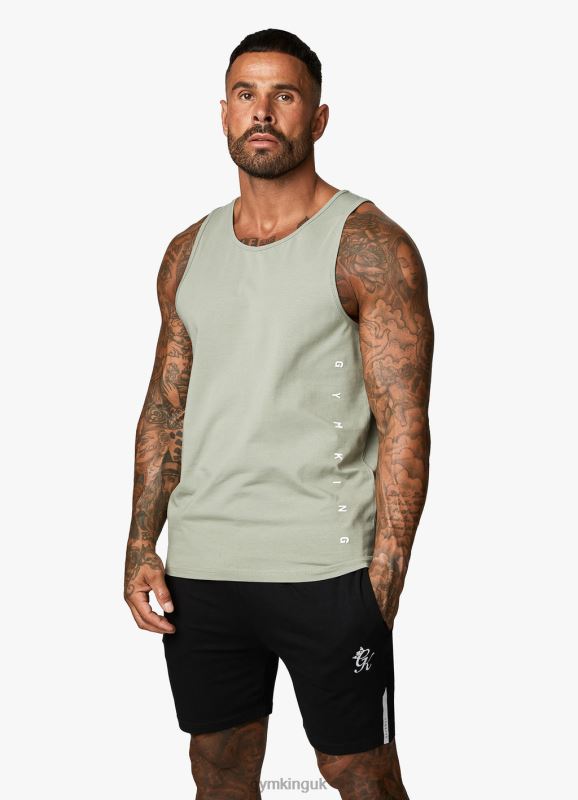 Gym King Rebellion Jersey Vest Soft Khaki Men Clothing J2PFB231