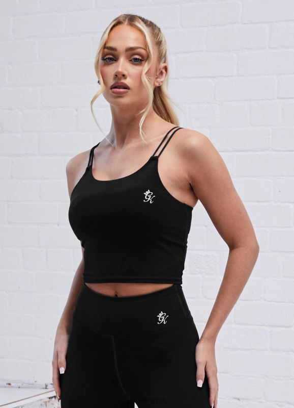 Gym King 365 Long Line Tank Black Women Clothing J2PFB354