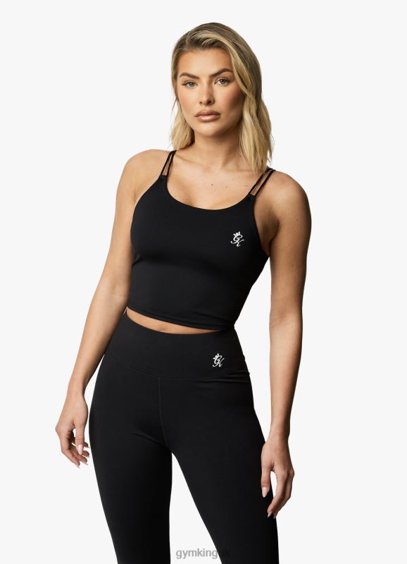 Gym King 365 Long Line Tank Black Women Clothing J2PFB354
