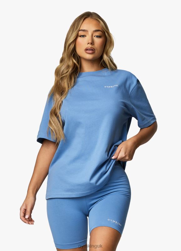 Gym King Established Boyfriend Tee Coastal Blue Women Clothing J2PFB359