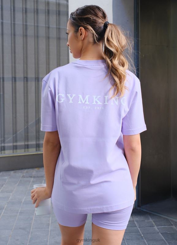 Gym King Established Boyfriend Tee Lilac Women Clothing J2PFB364