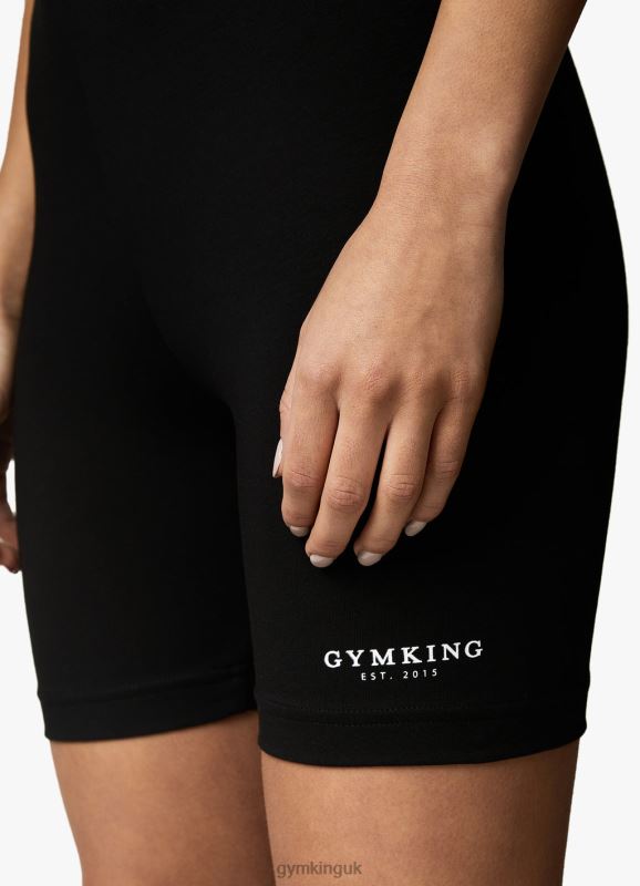 Gym King Established Cycle Short Black/White Women Clothing J2PFB356