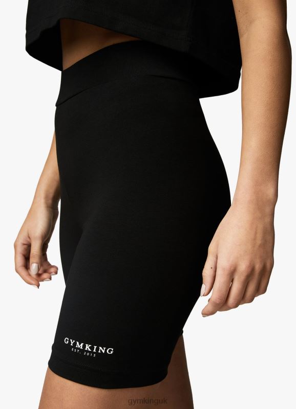 Gym King Established Cycle Short Black/White Women Clothing J2PFB356