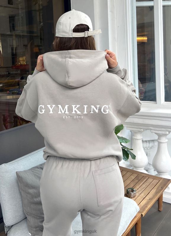 Gym King Established Relaxed Fit Hood Dusky Sage Women Clothing J2PFB362