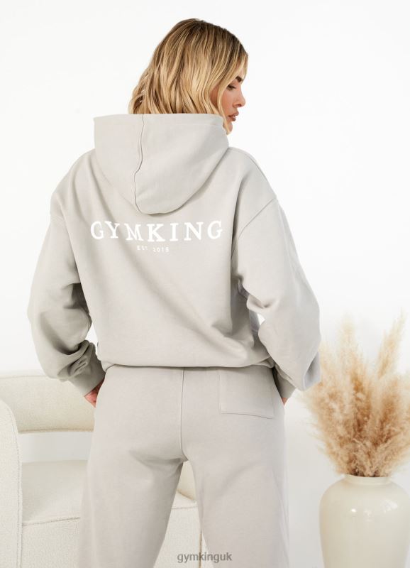 Gym King Established Relaxed Fit Hood Dusky Sage Women Clothing J2PFB362