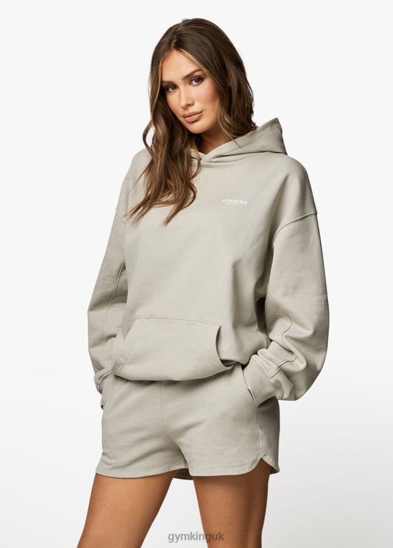 Gym King Established Relaxed Fit Hood Dusky Sage Women Clothing J2PFB362
