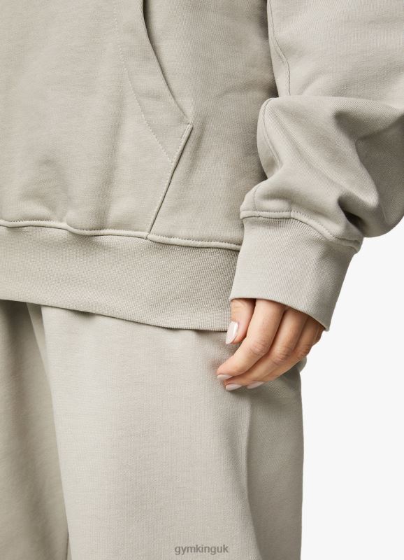 Gym King Established Relaxed Fit Hood Dusky Sage Women Clothing J2PFB362