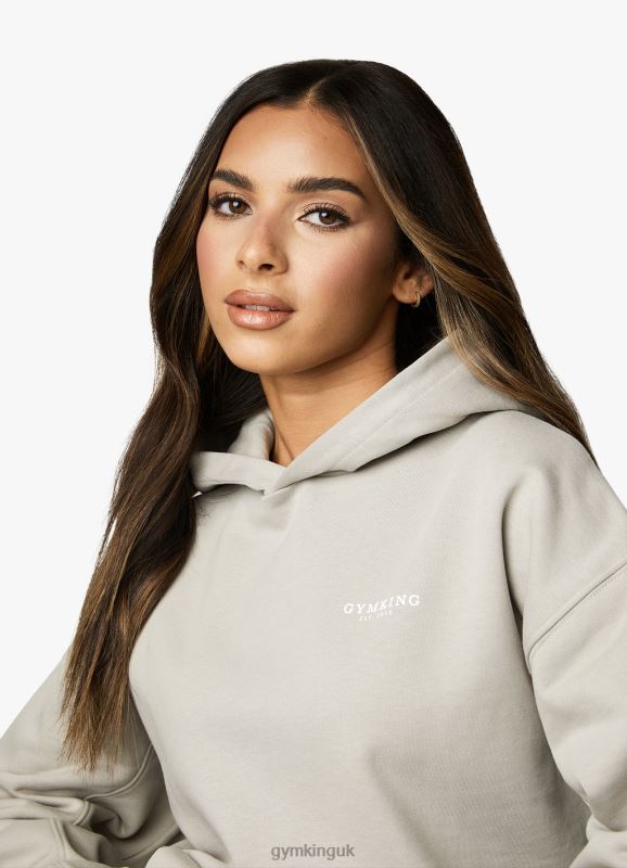 Gym King Established Relaxed Fit Hood Dusky Sage Women Clothing J2PFB362