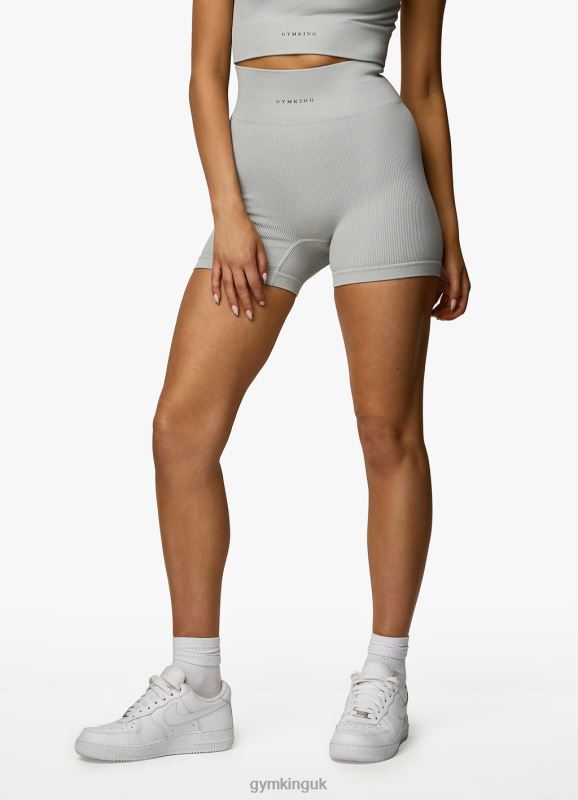 Gym King Formation Rib 2.0 4\'\' Short Snow Marl Women Clothing J2PFB372