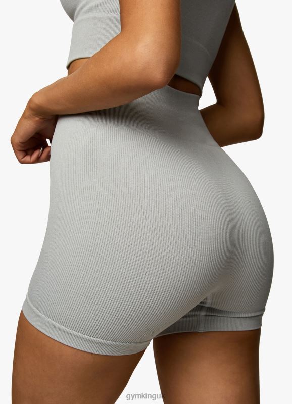 Gym King Formation Rib 2.0 4\'\' Short Snow Marl Women Clothing J2PFB372
