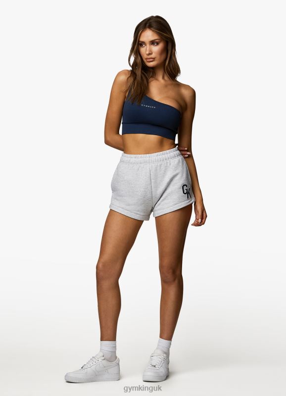 Gym King Formation Rib 2.0 Asymmetric Bra Oxford Blue Women Clothing J2PFB373