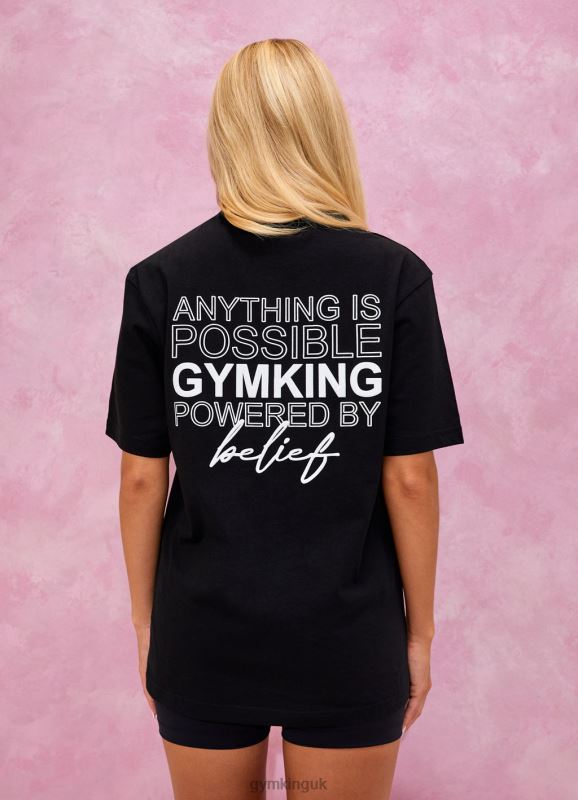 Gym King Malibu Oversized BF Tee Black Women Clothing J2PFB353