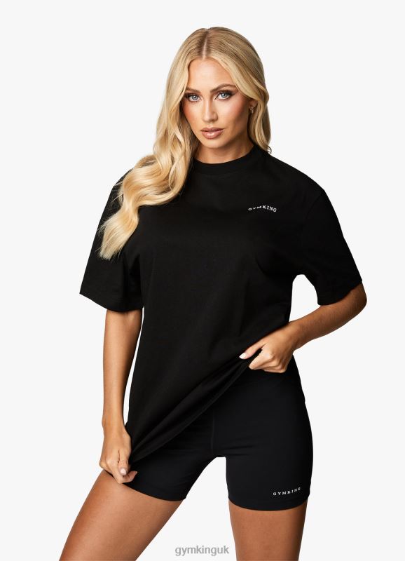 Gym King Malibu Oversized BF Tee Black Women Clothing J2PFB353
