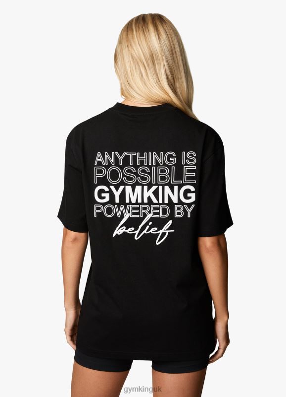 Gym King Malibu Oversized BF Tee Black Women Clothing J2PFB353