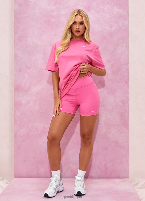 Gym King Malibu Oversized BF Tee Paradise Pink Women Clothing J2PFB348