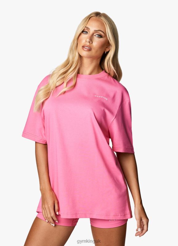 Gym King Malibu Oversized BF Tee Paradise Pink Women Clothing J2PFB348