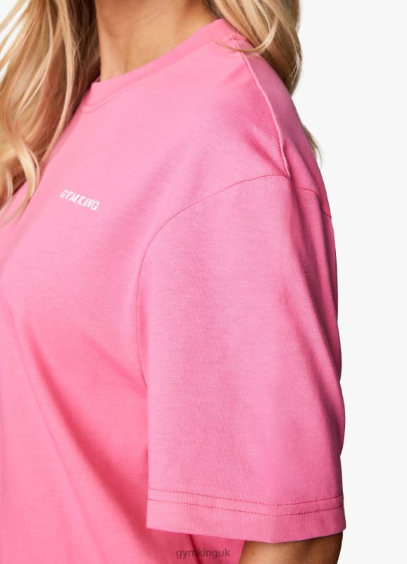 Gym King Malibu Oversized BF Tee Paradise Pink Women Clothing J2PFB348