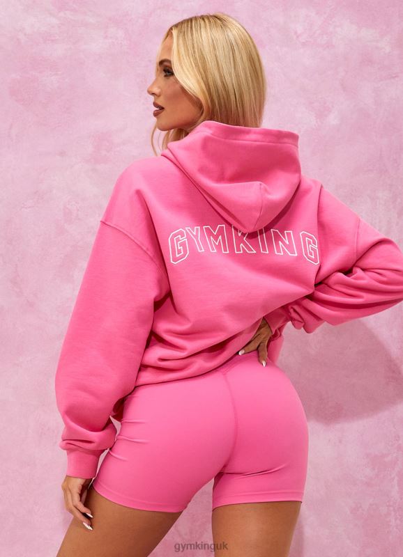 Gym King Malibu Oversized Hood Paradise Pink Women Clothing J2PFB344