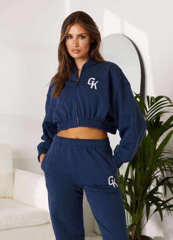 Gym King Varsity Tracksuit Top Oxford Blue Women Clothing J2PFB381