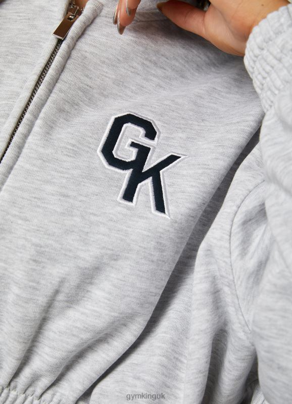 Gym King Varsity Tracksuit Top Snow Marl Women Clothing J2PFB379