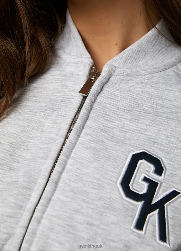 Gym King Varsity Tracksuit Top Snow Marl Women Clothing J2PFB379