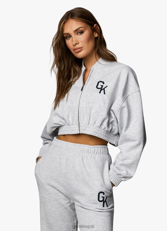 Gym King Varsity Tracksuit Top Snow Marl Women Clothing J2PFB379
