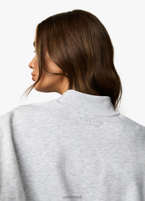 Gym King Varsity Tracksuit Top Snow Marl Women Clothing J2PFB379