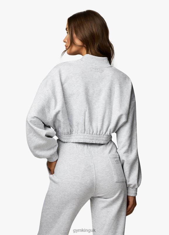 Gym King Varsity Tracksuit Top Snow Marl Women Clothing J2PFB379