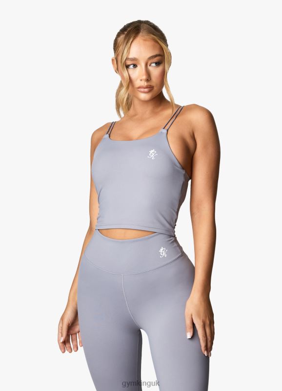 Gym King 365 Long Line Tank Lavender Grey Women Clothing J2PFB524