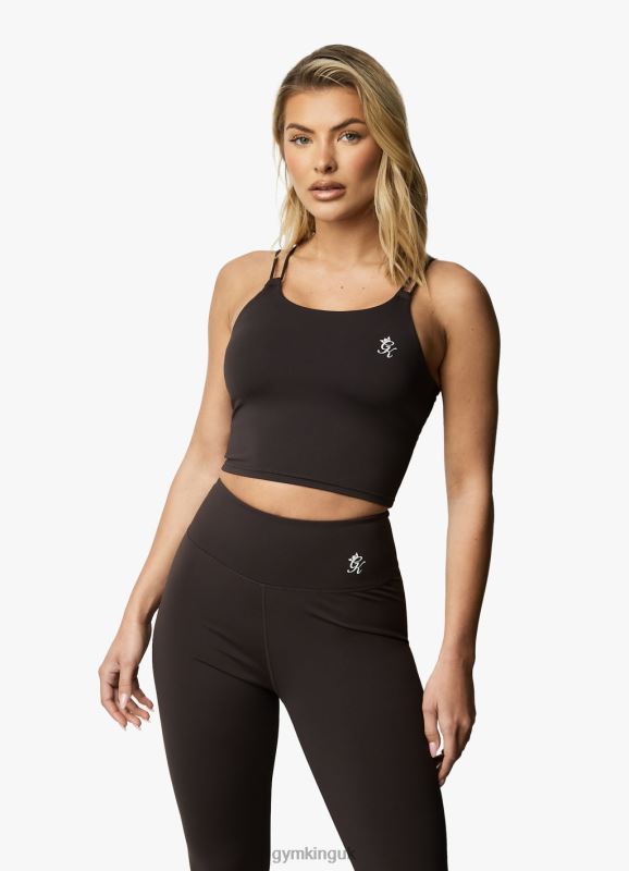 Gym King 365 Longline Tank Black Women Clothing J2PFB534