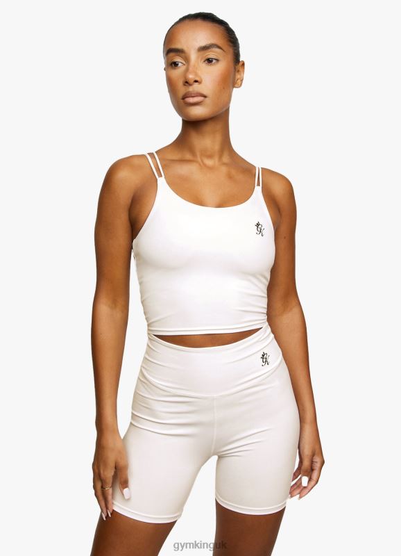 Gym King 365 Longline Tank Cream Women Clothing J2PFB533