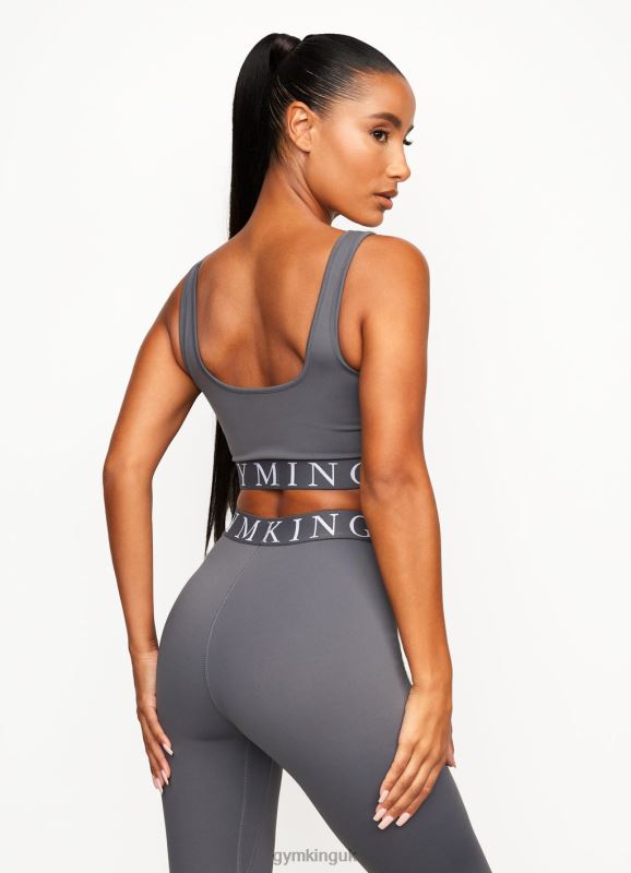 Gym King Impact Sports Bra Dark Grey Women Clothing J2PFB532