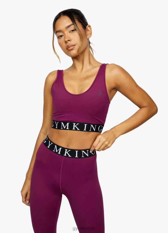 Gym King Impact Sports Bra Plum Women Clothing J2PFB551