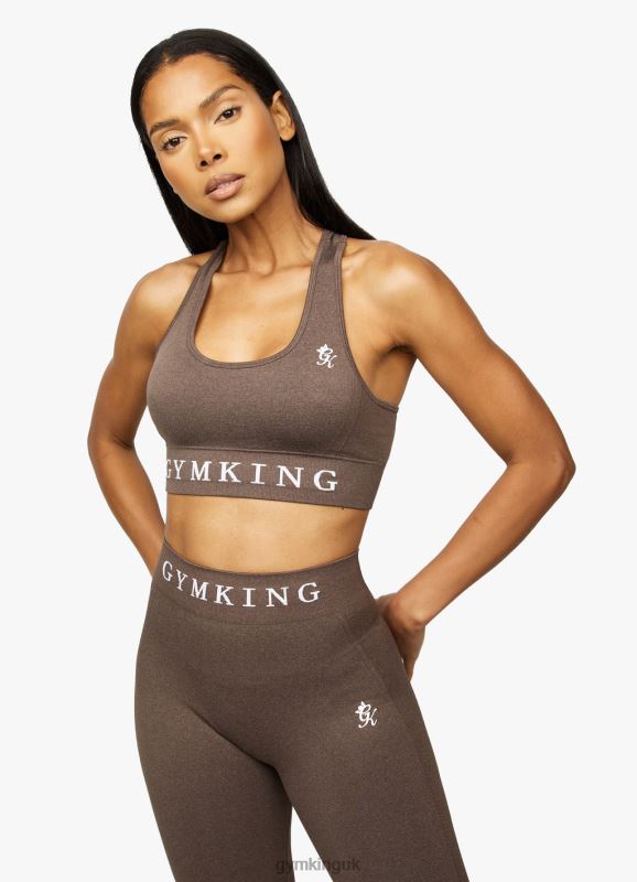 Gym King Seamless Results Bra Espresso Marl Women Clothing J2PFB560