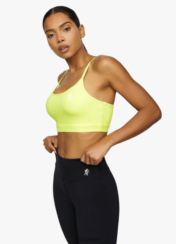 Gym King Sports Bra Lime Women Clothing J2PFB537