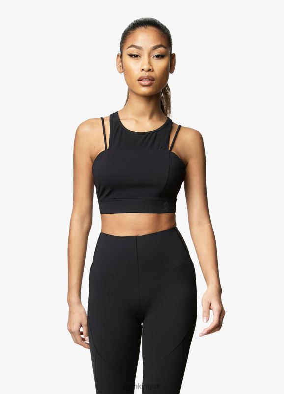 Gym King Uprising Sports Bra Black Women Clothing J2PFB548