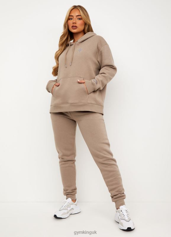 Gym King Basis Oversized Joggers Taupe Women Clothing J2PFB605