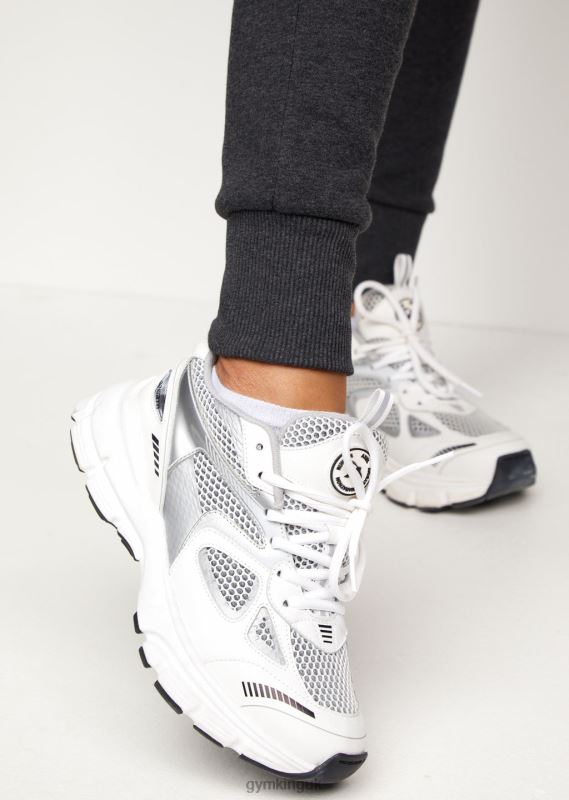 Gym King Script Slouch Jogger Charcoal Marl/White Women Clothing J2PFB607