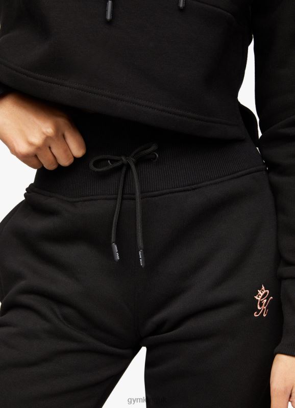 Gym King Sky Script Jogger Black/Rose Gold Women Clothing J2PFB608