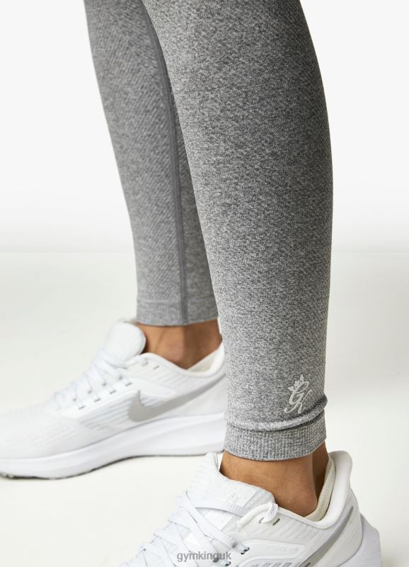 Gym King Intention Multi-Rib Legging Grey Marl/Cosmic Pink Women Clothing J2PFB331