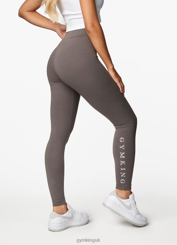 Gym King Linear Arch Jersey Legging Steel Grey/White Women Clothing J2PFB323