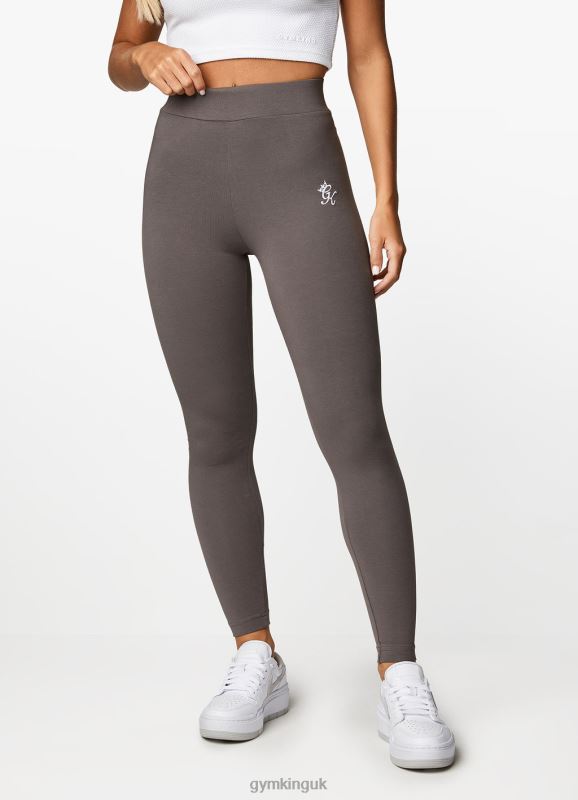 Gym King Linear Arch Jersey Legging Steel Grey/White Women Clothing J2PFB323