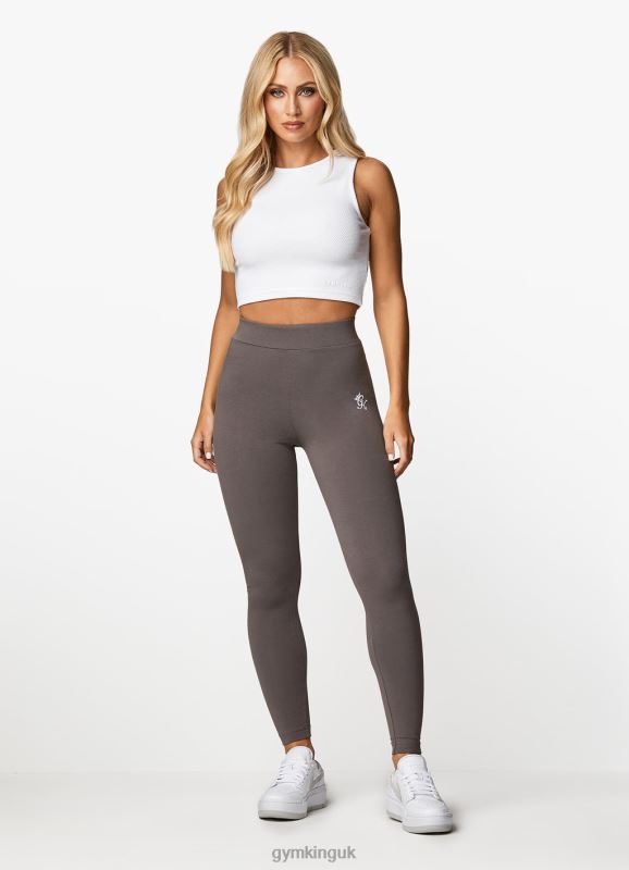 Gym King Linear Arch Jersey Legging Steel Grey/White Women Clothing J2PFB323