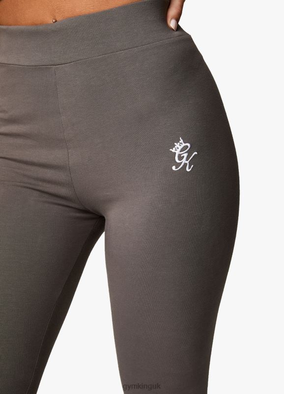 Gym King Linear Arch Jersey Legging Steel Grey/White Women Clothing J2PFB323