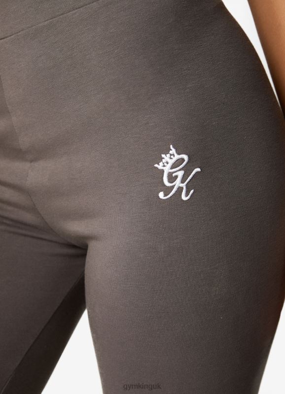 Gym King Linear Arch Jersey Legging Steel Grey/White Women Clothing J2PFB323